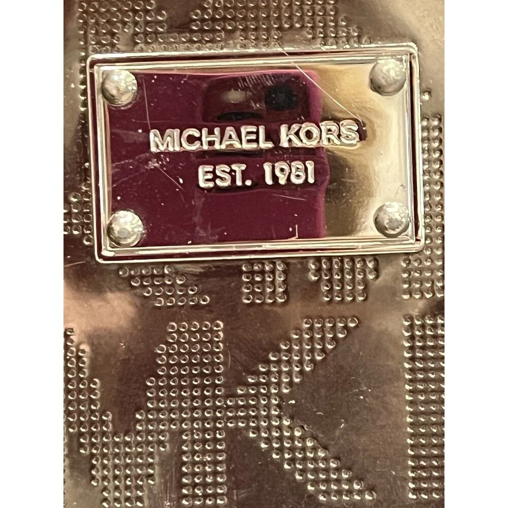 Michael Kors Logo Zip Wristlet Gold, Wrist Strap